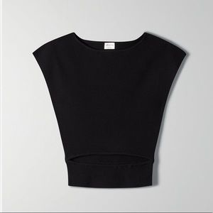 Aritzia Wilfred Free Cut out knit top